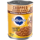 Pedigree Meaty Ground Dinner with Chunky Beef Bacon & Cheese