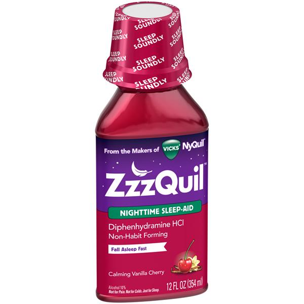 ZzzQuil Nighttime Sleep-Aid Calming Vanilla Cherry | Hy-Vee Aisles ...