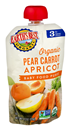 Earths Best Organic 3rd Pear Carrot Apricot Baby Food Puree
