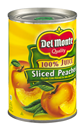 Del Monte Sliced Yellow Cling Peaches In 100% Fruit Juice