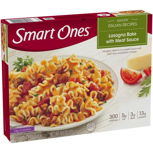 Smart Ones Savory Italian Recipes Lasagna Bake with Meat Sauce | Hy-Vee ...