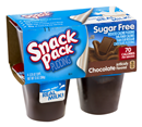 Snack Pack Sugar Free Chocolate Pudding Cups 4-3.25 oz Cups