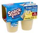Snack Pack Sugar Free Vanilla  Pudding 4-3.25 oz Cups
