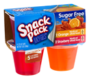 Snack Pack Sugar Free Strawberry & Orange Juicy Gels 4Pk
