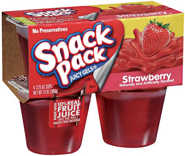 Snack Pack Strawberry Gelatin Juicy Gels 4Pk HyVee Aisles Online Grocery Shopping