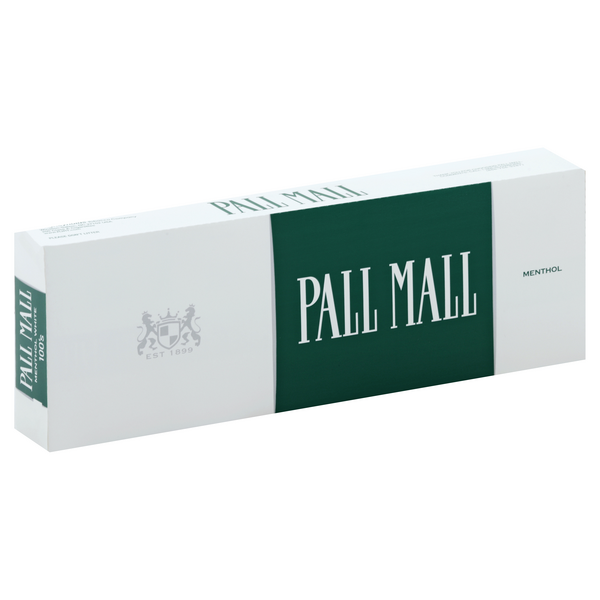 Pall Mall Cigarettes, Menthol, White, 100's
