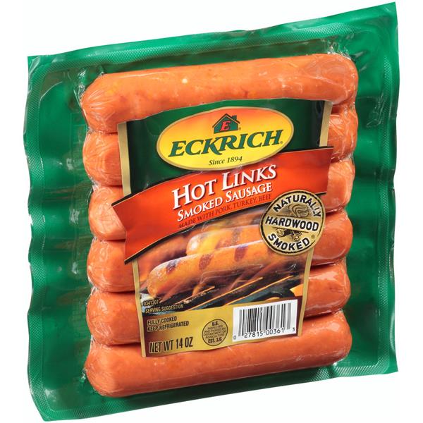 Eckrich Hot Links Smoked Sausage HyVee Aisles Online Grocery Shopping