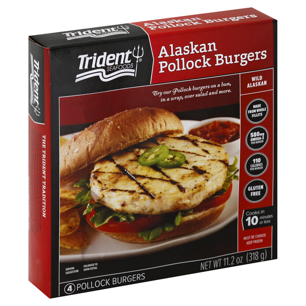 Trident Seafoods Wild Pacific Salmon Burgers, 12 x 113 g