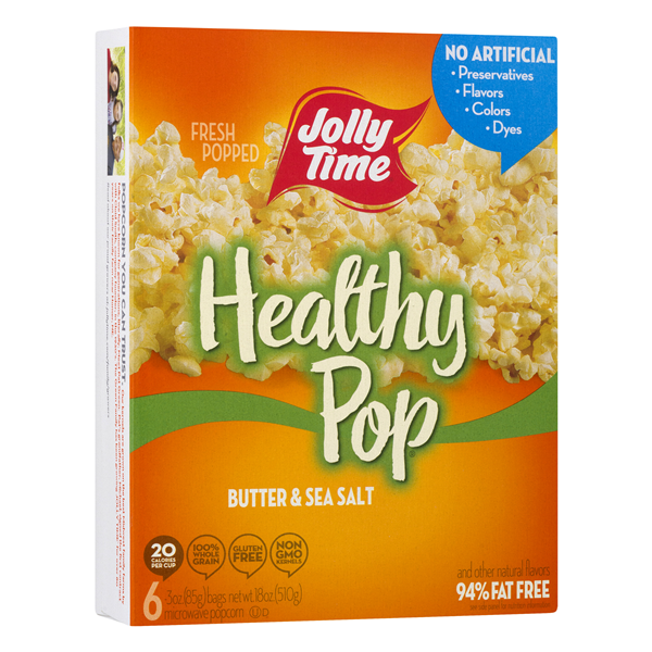 healthy popped popcorn