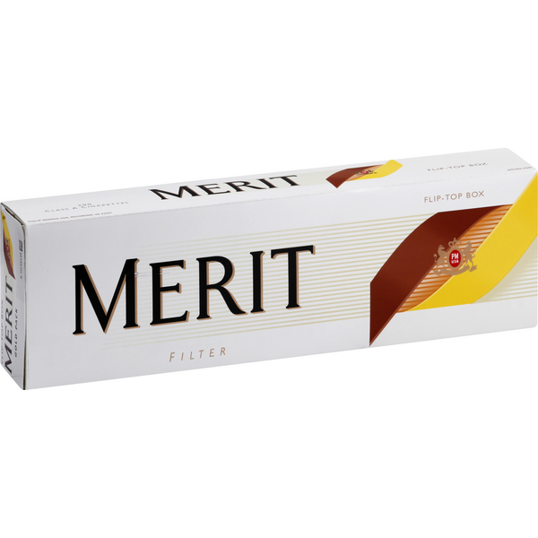 Merit Cigarette, Class A, Gold Pack Flip Top Box