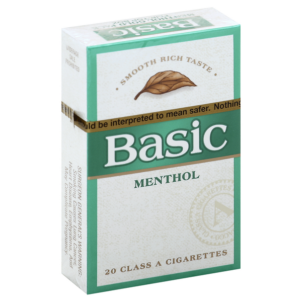 class a cigarettes meaning Basic Cigarettes, Menthol Flip-Top Box