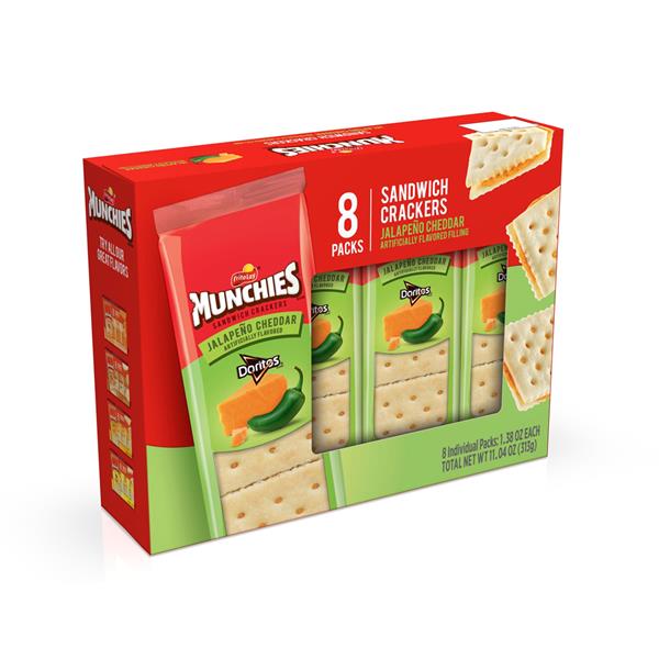 Munchies Ready To Go Snacks Jalapeno Cheddar Sandwich Crackers 8Pk Hy