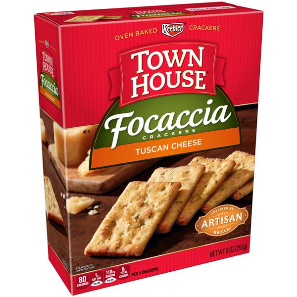 Keebler Town House Focaccia Tuscan Cheese Crackers HyVee Aisles