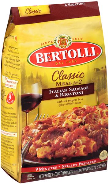 Bertolli Classic Meal for 2 Italian Sausage & Rigatoni | Hy-Vee Aisles ...