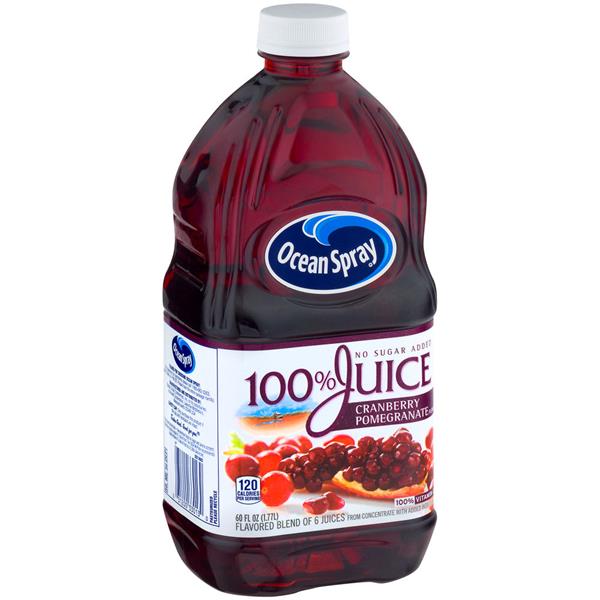Ocean Spray Cranberry Pomegranate Flavor 100% Juice 60 fl. oz. Bottle ...