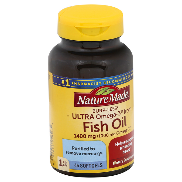 Nature Made Ultra Omega3 Fish Oil 1400mg Liquid Softgels HyVee