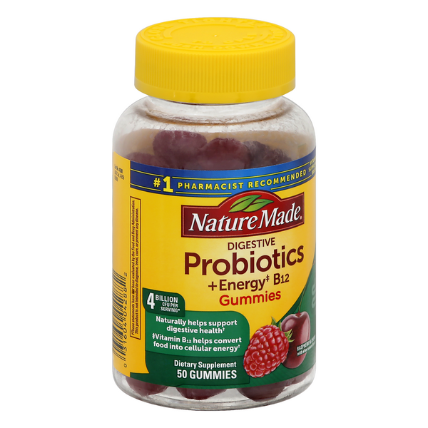 Nature Made Probiotics Digestive Energy B12 Raspberry And Cherry