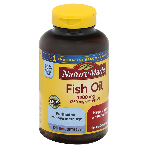 Nature Made Fish Oil, 1200 mg, Liquid Softgels HyVee Aisles Online