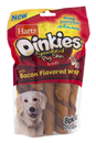 Hartz Oinkies Smoked Pig Skin Treats with Bacon Flavored Wrap - 8Ct