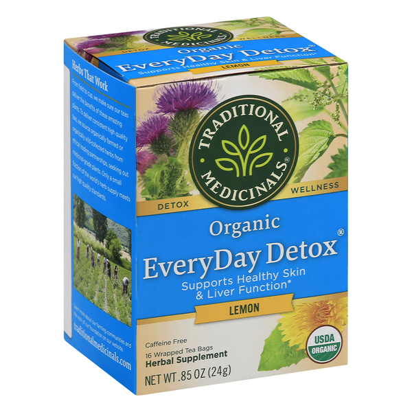 Traditional Medicinals Detox Teas Everyday Detox Lemon 16 Count | Hy ...