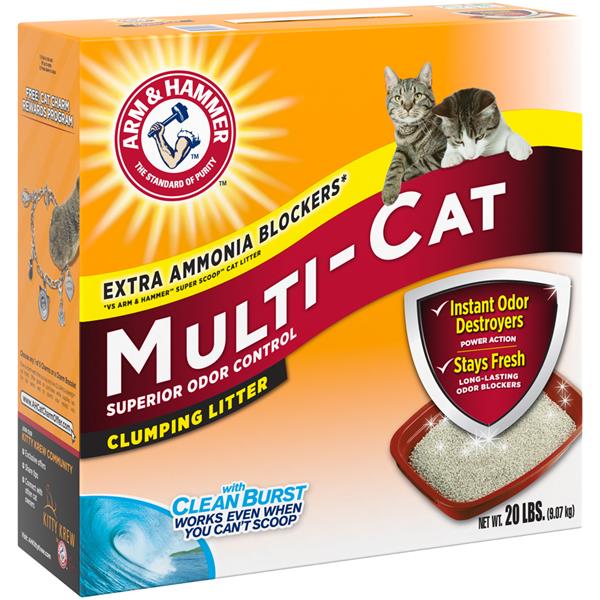 Arm & Hammer MultiCat Superior Odor Control Clumping Cat Litter Hy