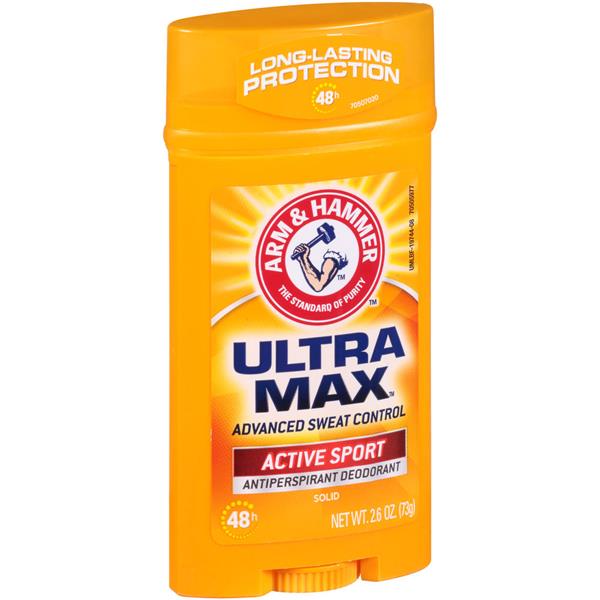 Arm & Hammer Ultra Max Active Sport Advanced Sweat Control Antiperspirant Solid Deodorant Stick