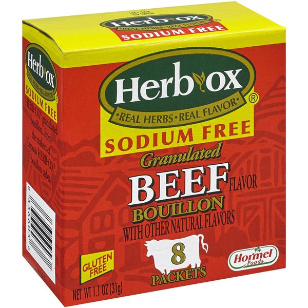 HerbOx Sodium Free Granulated Beef Bouillon, 8 Packets HyVee Aisles
