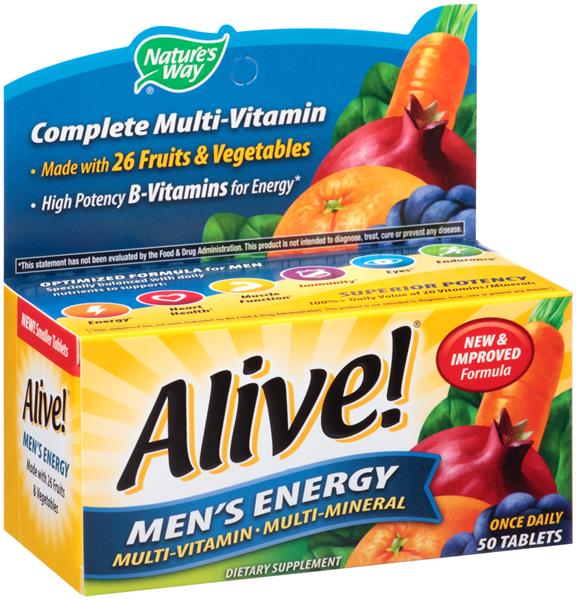 Nature's Way Alive! Men's Energy Multi-Vitamin/Multi ...