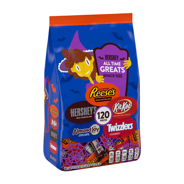 Hershey's All Time Greats Snack Size Halloween Assortment 120 Pieces ...