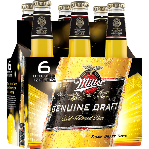 Miller Genuine Draft Beer 6 Pack | Hy-Vee Aisles Online Grocery