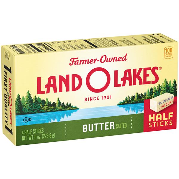 Land O'lakes Sweet Cream Salted Sweet Butter 4 Half Sticks1 