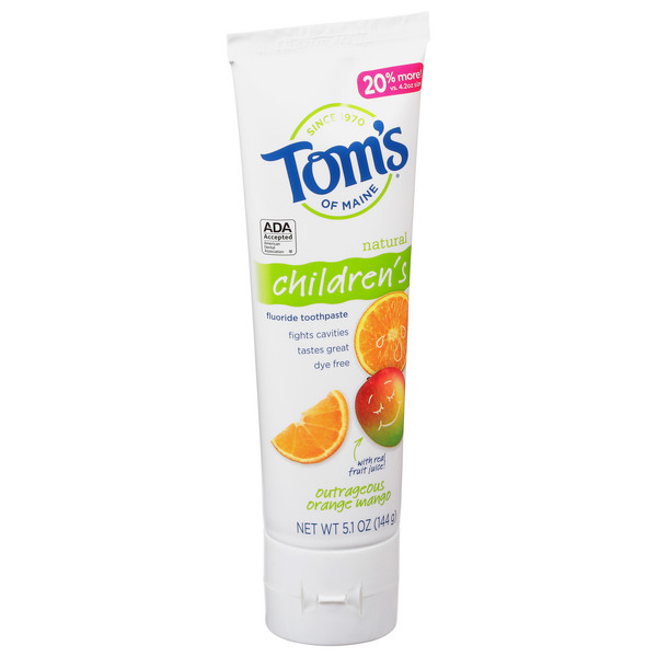 toms orange toothpaste