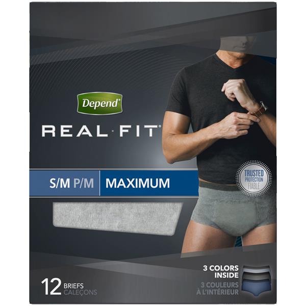 Depend Real Fit For Men Maximum Briefs S/M 3 Colors | Hy-Vee Aisles ...