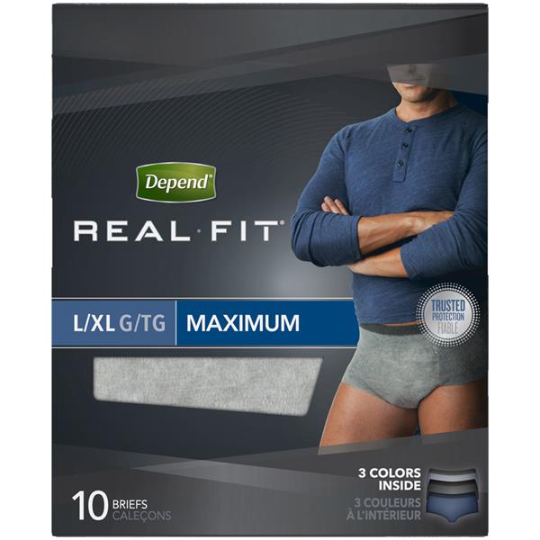 Depend Real Fit for Men Briefs L/XL | Hy-Vee Aisles Online Grocery Shopping