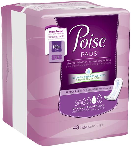 Poise Maximum Absorbency Regular Length Incontinence Pads Hy Vee Aisles Online Grocery Shopping 0116