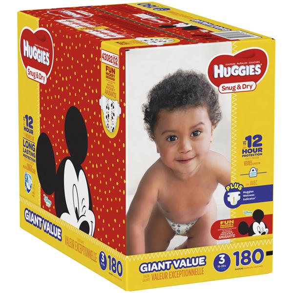 Huggies Part # 39375 - Huggies Snug And Dry Diapers, Size 1, 276 Count  (Packaging May Vary) - Baby Diapers - Home Depot Pro
