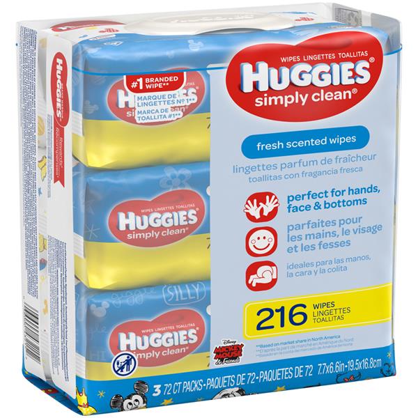 huggies baby wipes on face