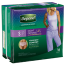 Depends Womens Overnight Small