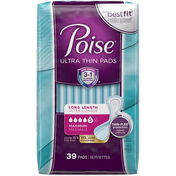 Poise Ultra Thin Pads, Long Length, Maximum HyVee Aisles Online
