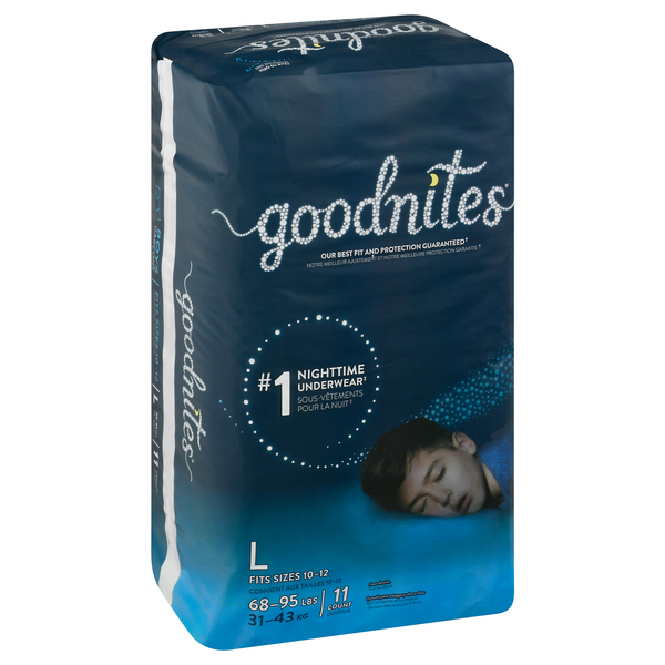 Goodnites Boys' Bedwetting Underwear L (68-95 lbs), 34 ct - Pick