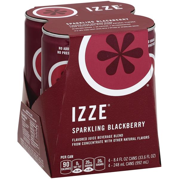 IZZE Sparkling Blackberry Juice 4Pk HyVee Aisles Online Grocery Shopping