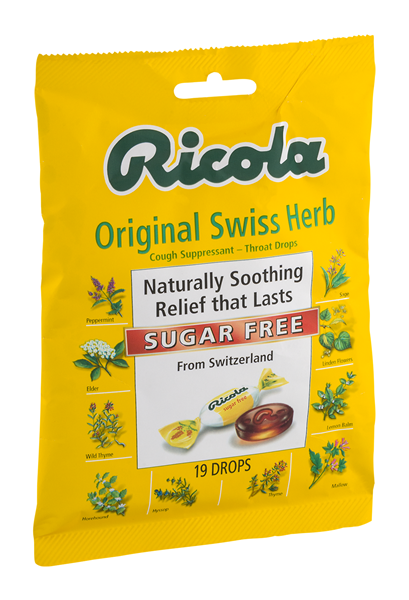 Ricola Sugar Free Original Swiss Herb Cough Suppressant ...
