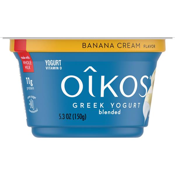 Dannon Oikos Greek Yogurt Banana Cream Traditional HyVee Aisles