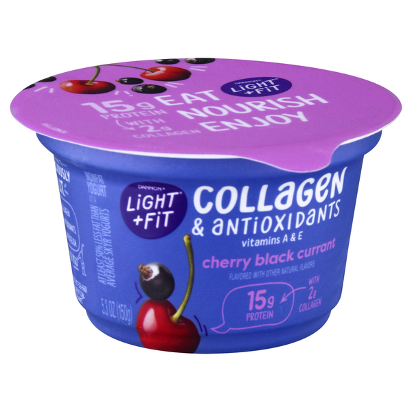 Dannon Light + Fit Collagen & Antioxidants Cherry Black Currant Nonfat