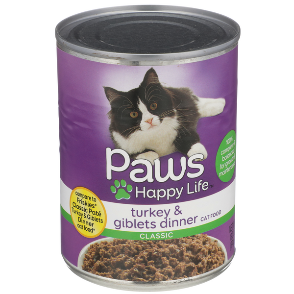 Paws Happy Life Turkey Giblets Dinner Cat Food Hy Vee Aisles Online Grocery Shopping