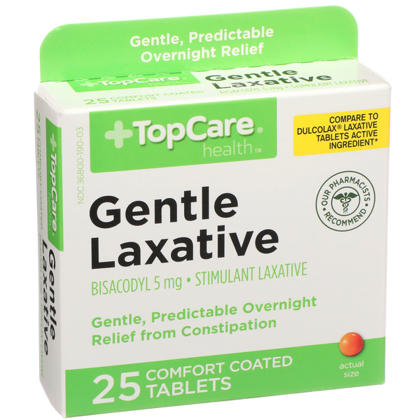 TopCare Laxative Gentle Overnight Relief Tablets HyVee Aisles Online Grocery Shopping
