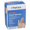 TopCare Powder-Free Vinyl Medical Exam Gloves, One Size Fits Most