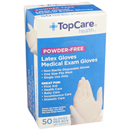 TopCare Powder-Free Latex Medical Exam Gloves One Size Fits Most
