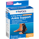 TopCare Ankle Support, 4-Way Stretch, Large/X-Large