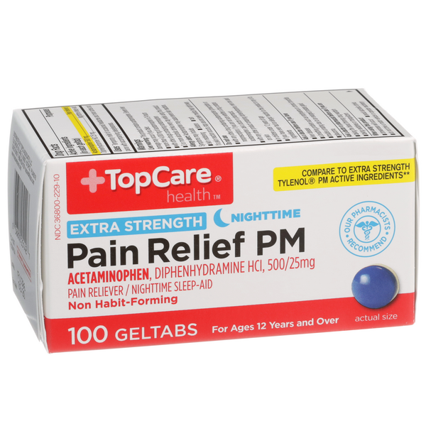 TopCare Extra Strength Pain Relief PM, Geltabs HyVee Aisles Online